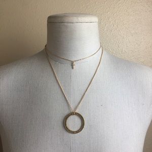 New double layer gold necklace set